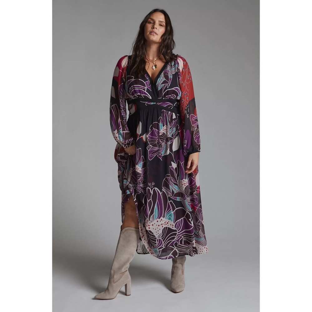 Anthropologie Let Me Be Floral Midi Dress - Picture 3 of 11
